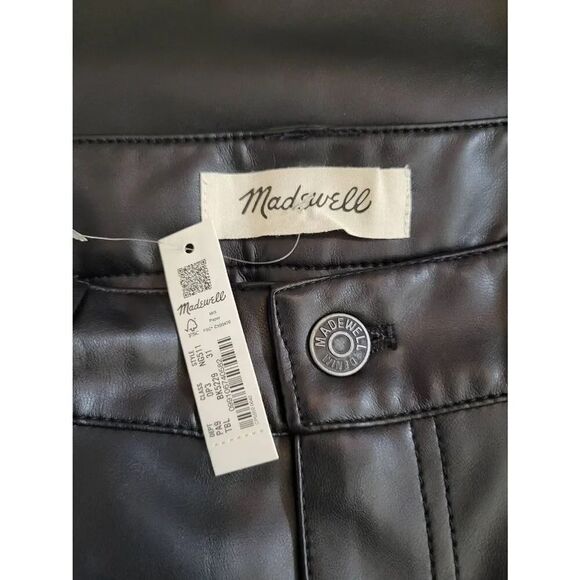 Madewell The Perfect Vintage Straight Jean, Faux Leather Edition NG511 Sz 31 NWT - Picture 5 of 10